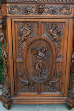 Load image into Gallery viewer, Antique French Cabinet GOTHIC Highly Carved Cabinet Cupboard Bar Liquor Walnut