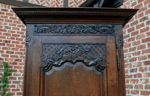 Antique French Country Armoire Wardrobe Cabinet Bookcase Liergues Bonnetiere Oak