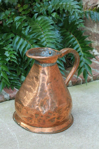 Antique English Copper FLAGON Jug Vessel Pitcher Hallmark #1 c. 1900