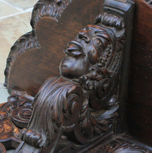 Load image into Gallery viewer, LARGE Antique French Oak Wall Shelf Corbel Bracket GOTHIC Hand Carved Figural