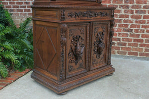 Antique French Bookcase HUNT Cabinet Jacobean Display Buffet Sideboard Oak
