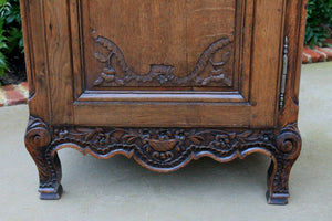 Antique French Country Armoire Wardrobe Cabinet Bookcase Liergues Bonnetiere Oak