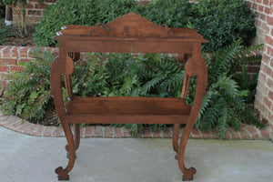 Antique French Server Dessert Table 2-Tier Sideboard Console Sofa Table Oak