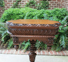 Load image into Gallery viewer, Antique French Walnut Victorian Renaissance Dolphin Pedestal Footed Side Table