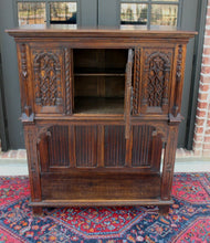 Load image into Gallery viewer, Antique French Carved Oak Gothic Sacristy Vestry Altar Wine Cabinet Bar Catholic