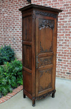 Load image into Gallery viewer, Antique French Country Armoire Wardrobe Cabinet Bookcase Liergues Bonnetiere Oak