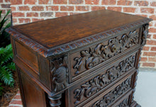 Load image into Gallery viewer, Antique French Oak Chest of Drawers Renaissance BARLEY TWIST Entry Commode