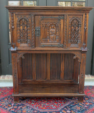 Load image into Gallery viewer, Antique French Carved Oak Gothic Sacristy Vestry Altar Wine Cabinet Bar Catholic