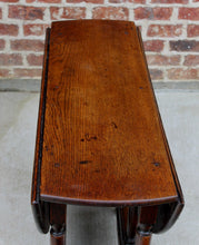 Load image into Gallery viewer, WIDE Antique English Oak Table Drop Leaf Gate Leg Farmhouse Sofa Table Pegged