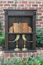 Load image into Gallery viewer, Antique English Oak Renaissance Revival Plate Rack Wall Shelf Display Bookcase