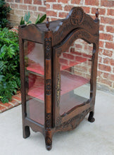 Load image into Gallery viewer, Antique French Country Oak Curio Display Cabinet Vitrine Cabinet Bookcase China