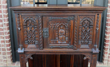 Load image into Gallery viewer, Antique French Carved Oak Gothic Sacristy Vestry Altar Wine Cabinet Bar Catholic