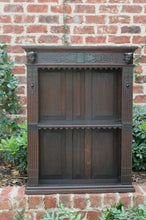 Load image into Gallery viewer, Antique English Oak Renaissance Revival Plate Rack Wall Shelf Display Bookcase