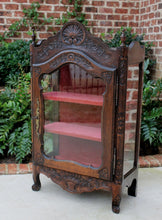 Load image into Gallery viewer, Antique French Country Oak Curio Display Cabinet Vitrine Cabinet Bookcase China