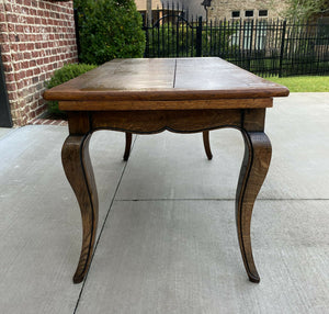 Antique French Baker's Table Sofa Table Console with Drawer Oak Louis XV Island