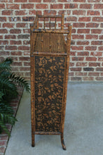 Load image into Gallery viewer, Antique English Tortoise Bamboo Lacquer Chinoiserie Bookcase Display Cabinet