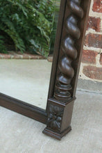 Load image into Gallery viewer, LARGE Antique English Oak Mirror BARLEY TWIST Beveled Wall Pier Mantel Mirror