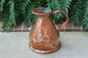 Antique English Copper FLAGON Jug Vessel Pitcher Hallmark #1 c. 1900