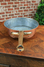 Load image into Gallery viewer, Vintage English Copper Pan Skillet with Brass Handle Hallmark Solid HEAVY 2 of 2