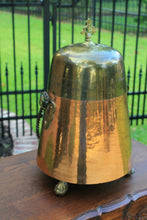 Load image into Gallery viewer, Antique French Copper &amp; Brass Jug Vessel with Lid &amp; Handle Hand Seamed 19th C