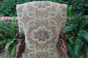 Antique Italian BESAREL Walnut Blackamoor Arm Chair BAROQUE Mid-19th C RARE