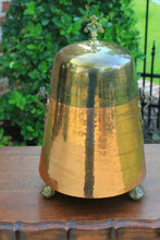 Load image into Gallery viewer, Antique French Copper &amp; Brass Jug Vessel with Lid &amp; Handle Hand Seamed 19th C