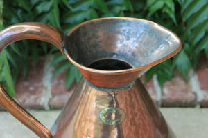 Antique English Copper FLAGON Jug Vessel Pitcher Hallmark #2 c. 1900