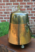 Load image into Gallery viewer, Antique French Copper &amp; Brass Jug Vessel with Lid &amp; Handle Hand Seamed 19th C