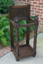 Load image into Gallery viewer, Antique English Oak GOTHIC Umbrella Cane Stick Stand Hall Tree Entry Foyer Stand