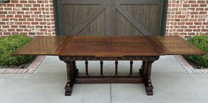 Antique French Draw Leaf Table GOTHIC Dining Table Conference Library Desk 19thC