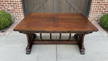 Load image into Gallery viewer, Antique French Draw Leaf Table GOTHIC Dining Table Conference Library Desk 19thC