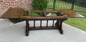 Antique French Draw Leaf Table GOTHIC Dining Table Conference Library Desk 19thC