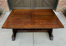 Load image into Gallery viewer, Antique French Draw Leaf Table GOTHIC Dining Table Conference Library Desk 19thC