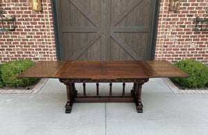 Antique French Draw Leaf Table GOTHIC Dining Table Conference Library Desk 19thC